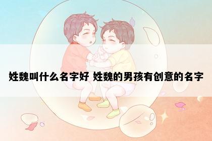 姓魏叫什么名字好 姓魏的男孩有创意的名字