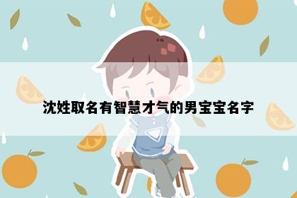 沈姓取名有智慧才气的男宝宝名字