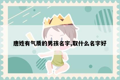 唐姓有气质的男孩名字,取什么名字好