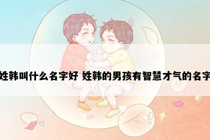 姓韩叫什么名字好 姓韩的男孩有智慧才气的名字