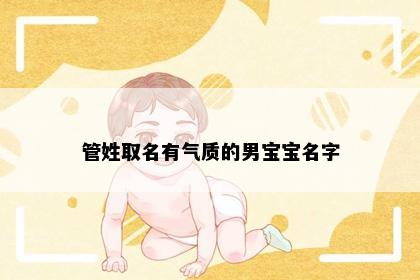 管姓取名有气质的男宝宝名字