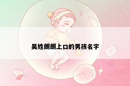 吴姓朗朗上口的男孩名字