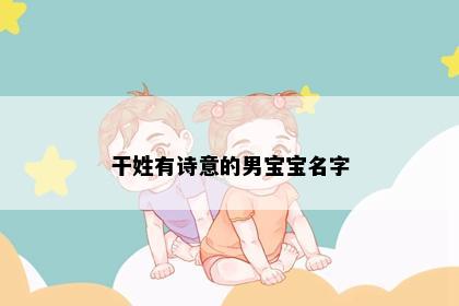 干姓有诗意的男宝宝名字