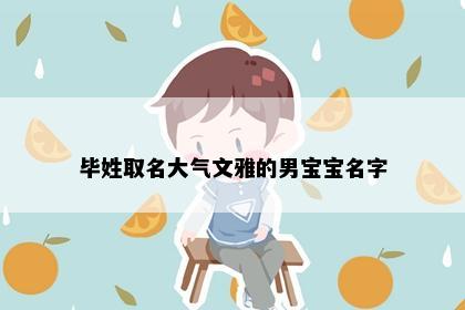 毕姓取名大气文雅的男宝宝名字