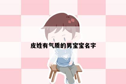 皮姓有气质的男宝宝名字