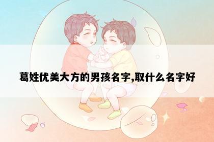 葛姓优美大方的男孩名字,取什么名字好