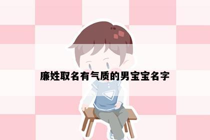 廉姓取名有气质的男宝宝名字