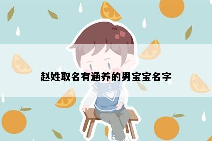 赵姓取名有涵养的男宝宝名字