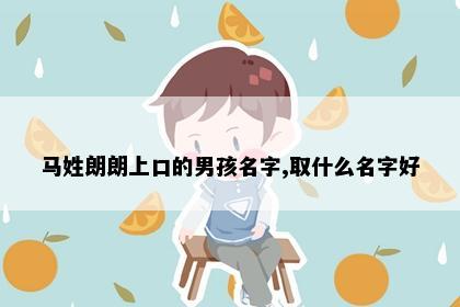 马姓朗朗上口的男孩名字,取什么名字好