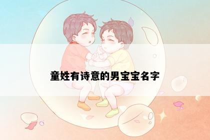 童姓有诗意的男宝宝名字