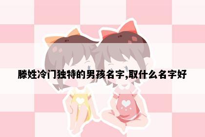 滕姓冷门独特的男孩名字,取什么名字好